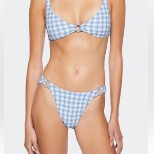 Jonathan Simkhai NWT Francesca Seersucker Bikini Bottoms and Top - medium